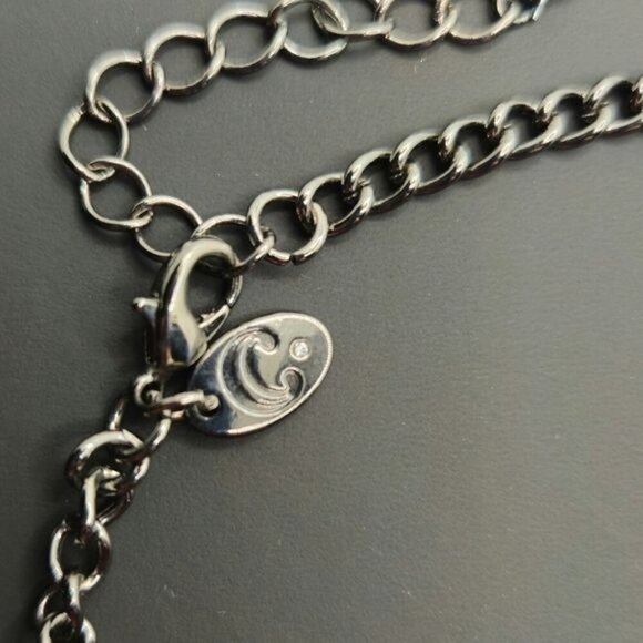 2/$15 Charming Charlie V-Shaped‎ Statement Necklace With Glittery Panels (EUC) - Picture 5 of 5